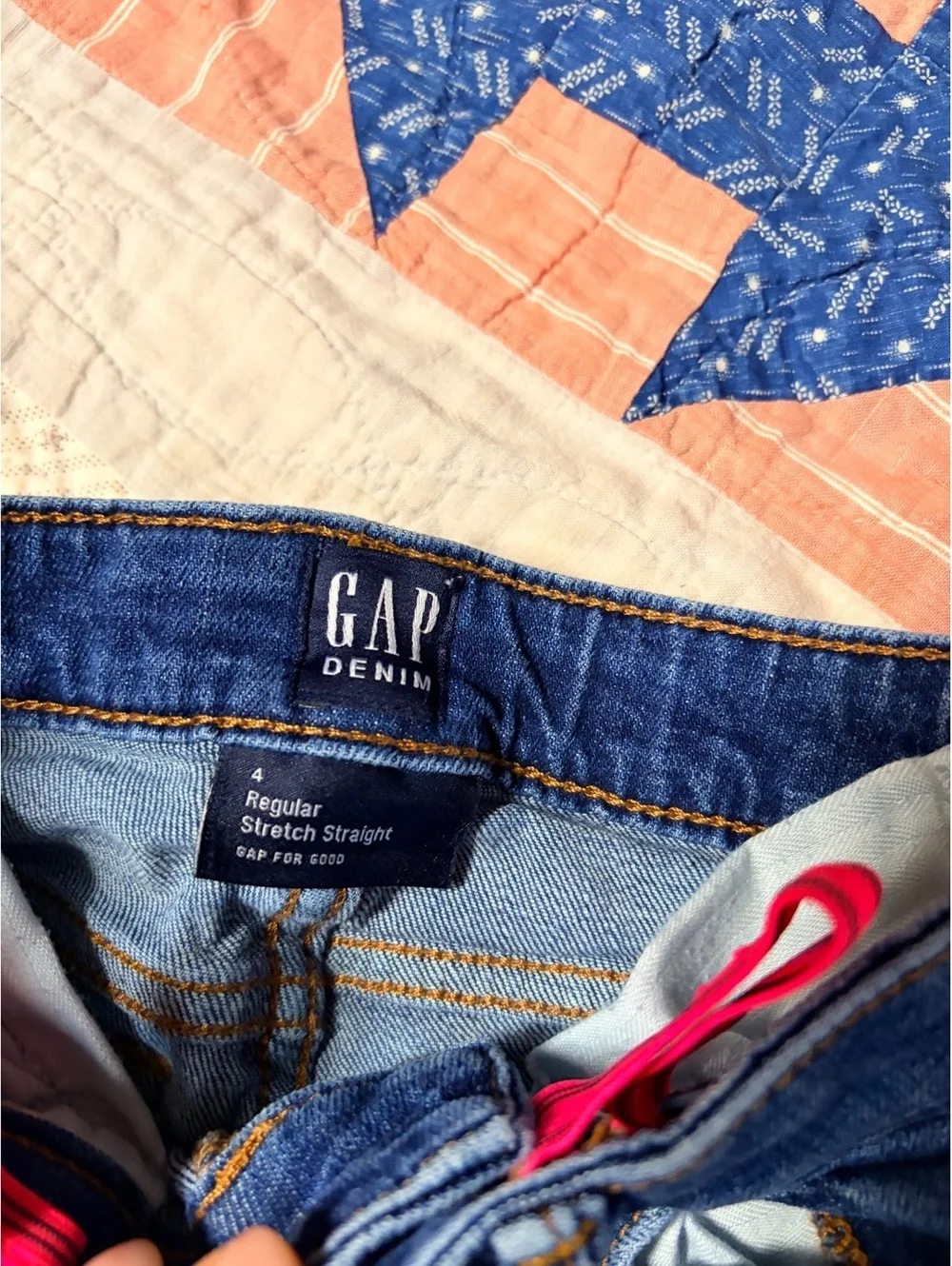 Gap Kids Girls Regular Stretch Straight Denim Jeans Size 4 Medium Wash